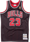 MICHAEL JORDAN CHICAGO BULLS PINSTRIPE BASKETBALL JERSEY.