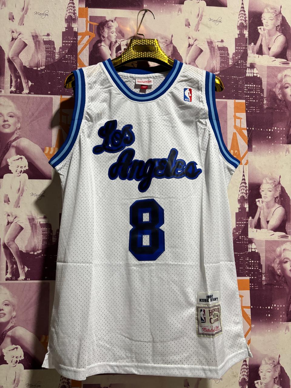 Kobe Bryant Los Angeles Lakers #8 Hardwood Classics Edition basketball jersey.