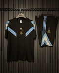 ARGENTINA SPECIAL BLACK TRAINING OR PRE-MATCH KIT- [ FULL SET ]