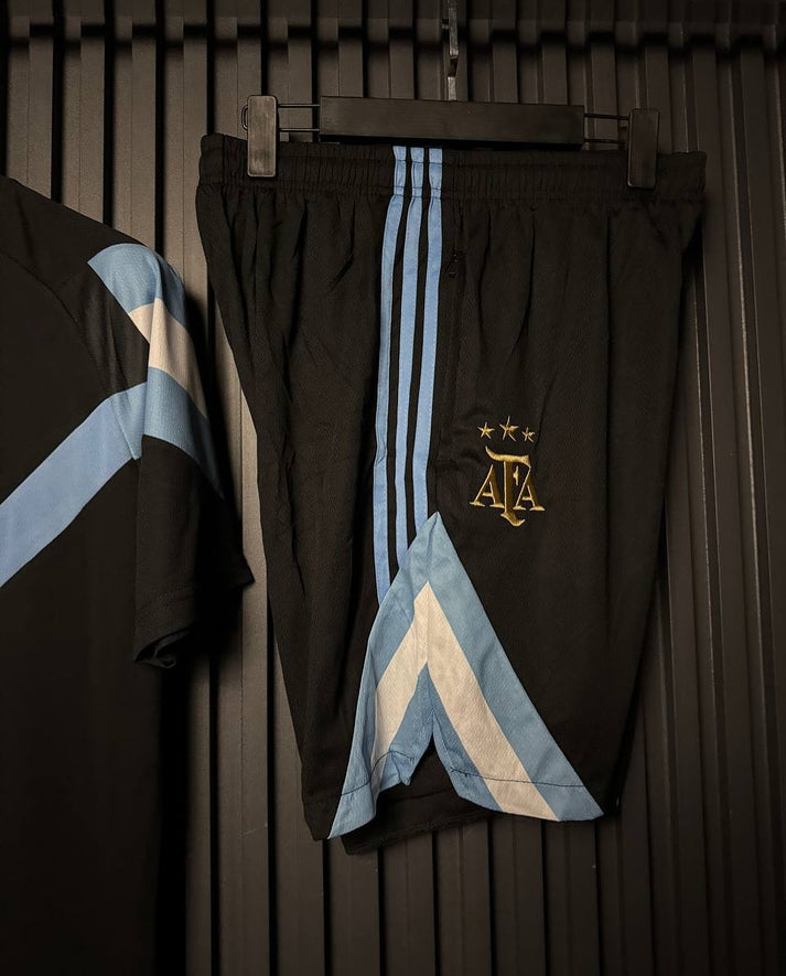 ARGENTINA SPECIAL BLACK TRAINING OR PRE-MATCH KIT- [ FULL SET ]
