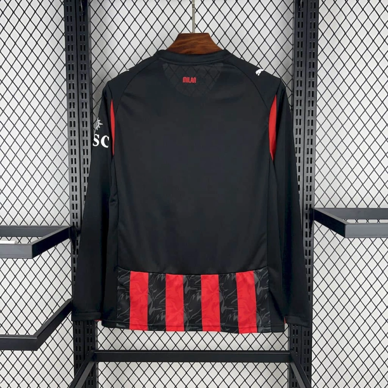 AC MILAN HOME FULL-SLEEVED JERSEY 2025/26 SEASON