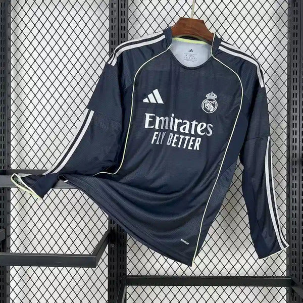 REAL MADRID 2025-26 AWAY LONG-SLEEVE FOOTBALL JERSEY - MASTER VERSION