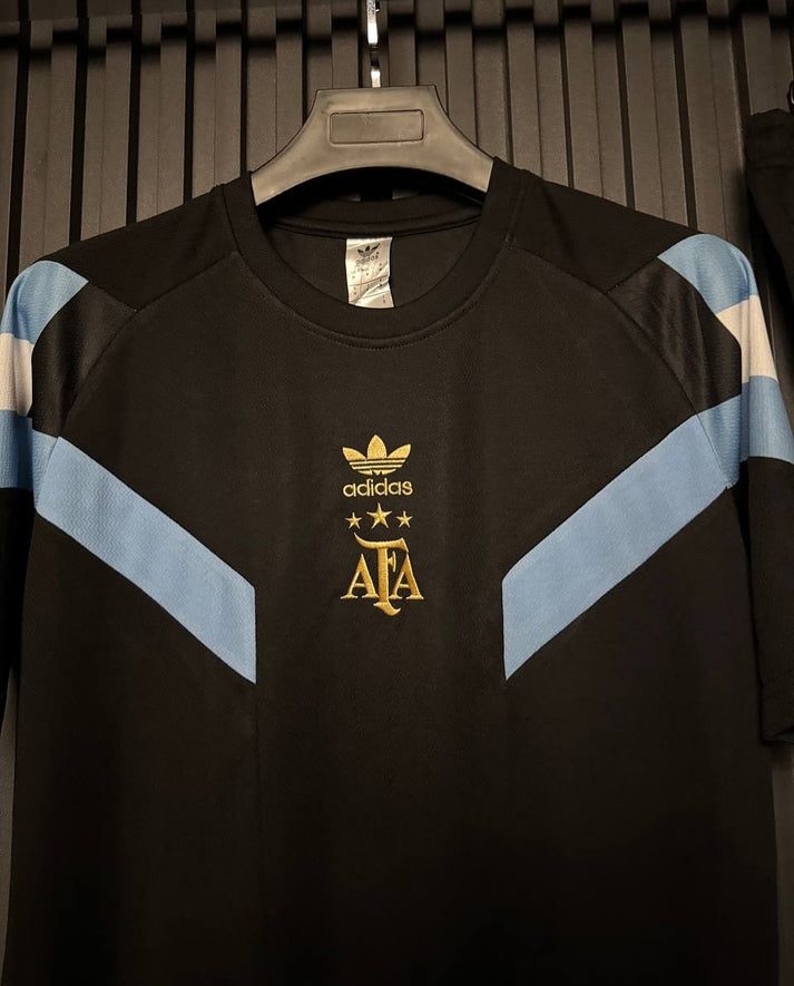 ARGENTINA SPECIAL BLACK TRAINING OR PRE-MATCH KIT- [ FULL SET ]