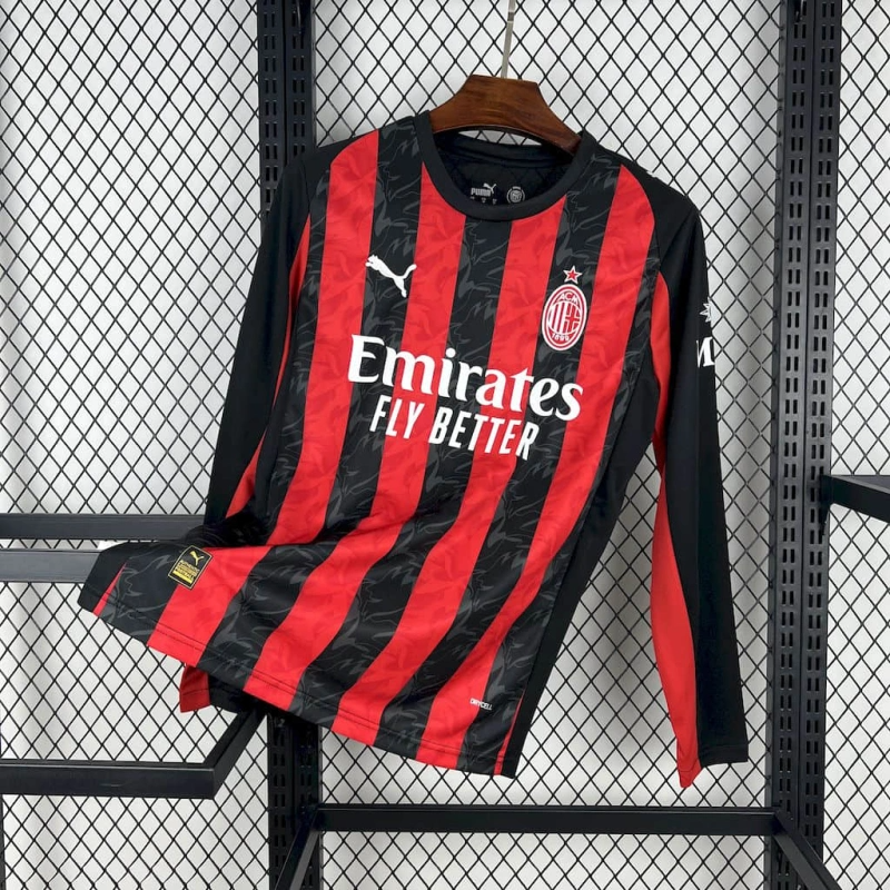 AC MILAN HOME FULL-SLEEVED JERSEY 2025/26 SEASON